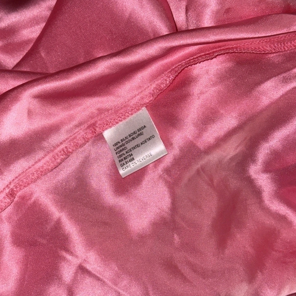 BCBGMaxAzria Pink Silk Drop Waist Dress - Picture 6 of 11